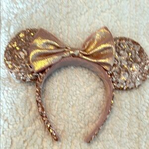 Disney Rose Gold Sequin Minnie Mouse Ears Headband